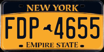 NY license plate FDP4655