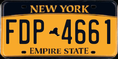 NY license plate FDP4661