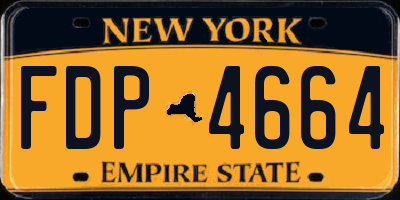 NY license plate FDP4664