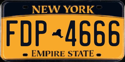 NY license plate FDP4666