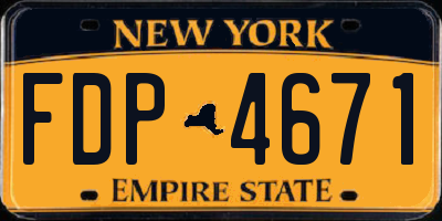 NY license plate FDP4671