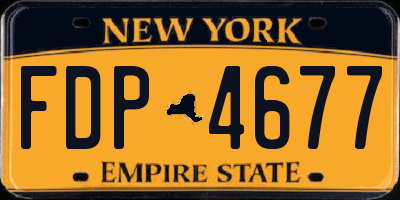NY license plate FDP4677