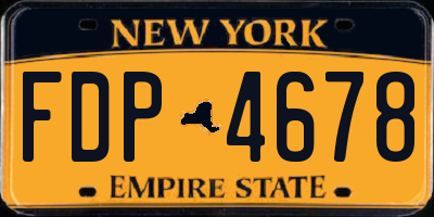 NY license plate FDP4678