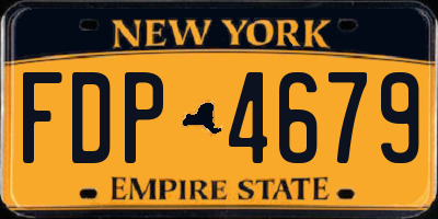NY license plate FDP4679