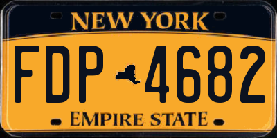 NY license plate FDP4682