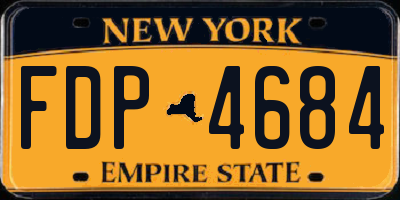 NY license plate FDP4684