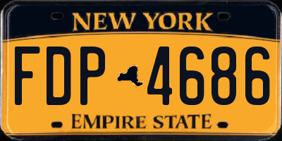 NY license plate FDP4686