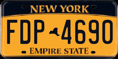 NY license plate FDP4690