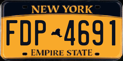 NY license plate FDP4691