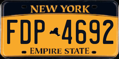 NY license plate FDP4692