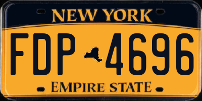 NY license plate FDP4696