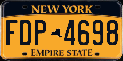NY license plate FDP4698