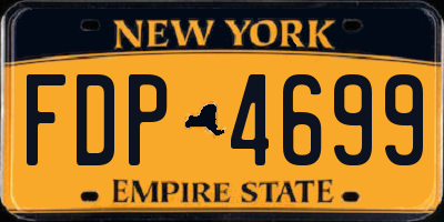 NY license plate FDP4699