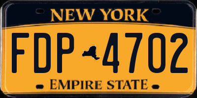 NY license plate FDP4702