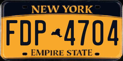 NY license plate FDP4704