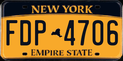 NY license plate FDP4706