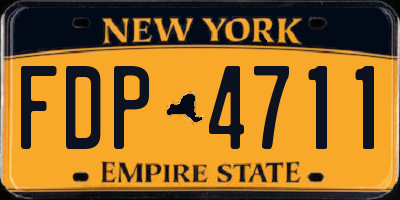 NY license plate FDP4711
