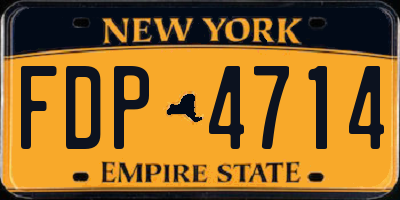 NY license plate FDP4714