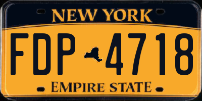 NY license plate FDP4718
