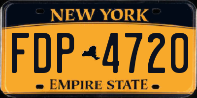 NY license plate FDP4720