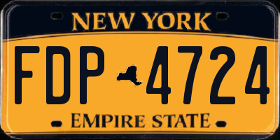 NY license plate FDP4724