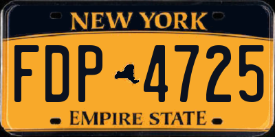 NY license plate FDP4725