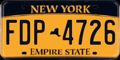 NY license plate FDP4726