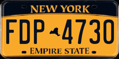 NY license plate FDP4730