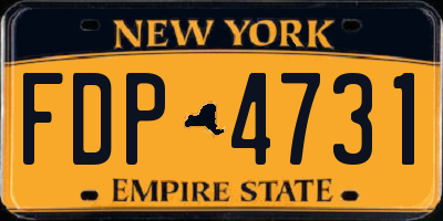 NY license plate FDP4731