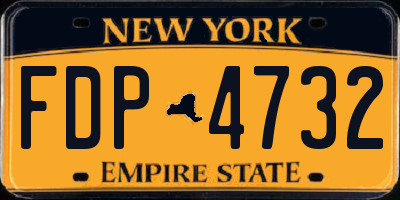 NY license plate FDP4732