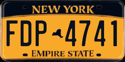 NY license plate FDP4741