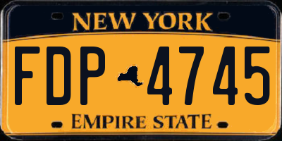 NY license plate FDP4745