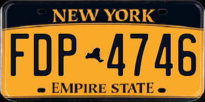 NY license plate FDP4746