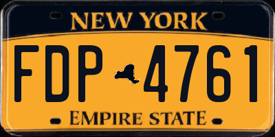 NY license plate FDP4761