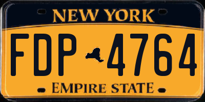 NY license plate FDP4764