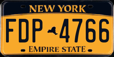NY license plate FDP4766