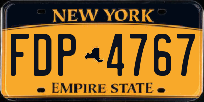 NY license plate FDP4767