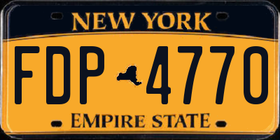 NY license plate FDP4770