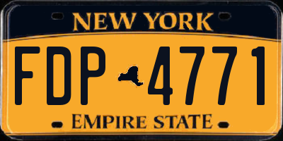 NY license plate FDP4771