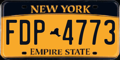 NY license plate FDP4773