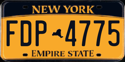 NY license plate FDP4775