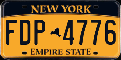 NY license plate FDP4776