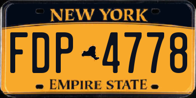 NY license plate FDP4778