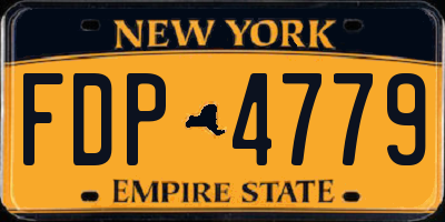 NY license plate FDP4779