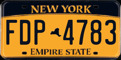 NY license plate FDP4783
