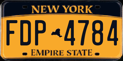 NY license plate FDP4784