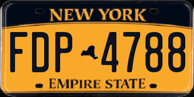 NY license plate FDP4788