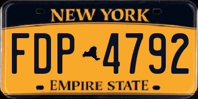 NY license plate FDP4792