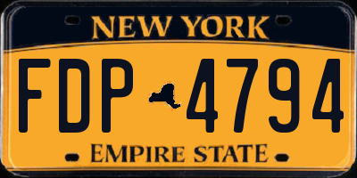 NY license plate FDP4794