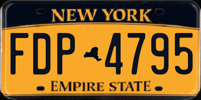 NY license plate FDP4795